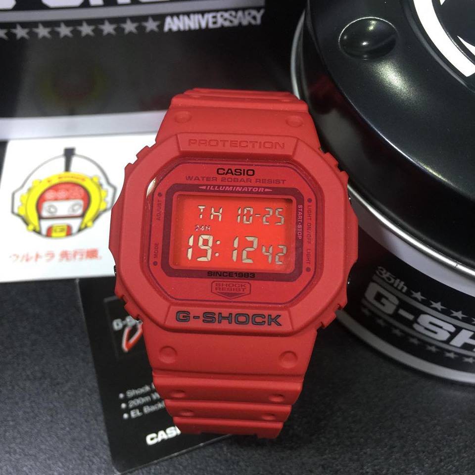 นาฬิกาข้อมือ G-Shock รุ่น DW-5635C-4 (แดง35ปี)