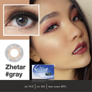 คอนแทคเลนส์ AngelZone Color รุ่น Zheta สีเทา คอนแทคเลนส์รายเดือน Angelzone Zhetar