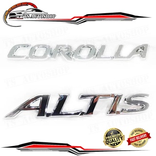 โลโก้ COROLLA + ALTIS LOGO COROLLA + ALTIS ชุปโครเมี่ยม ใส่ Altis แอลติส Toyota 2008 4 door