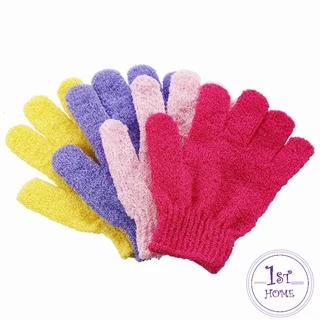 ถุงมือขัดผิวอาบน้ำ ถุงมืออาบน้ำ ขจัดเซลล์ผิวเก่า พร้อมส่ง Glove-style bath towel