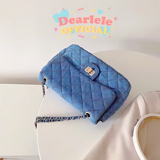[ ทักแชทสอบถามสต๊อคก่อนกดสั่งซื้อ! ] — * Denim Blue bag 🍳 กระเป๋าดีไซน์สุดคลาสสิคฟีลลูกคุณหนู แฝงความเท่ด้วยวัสดุเป็นผ้า