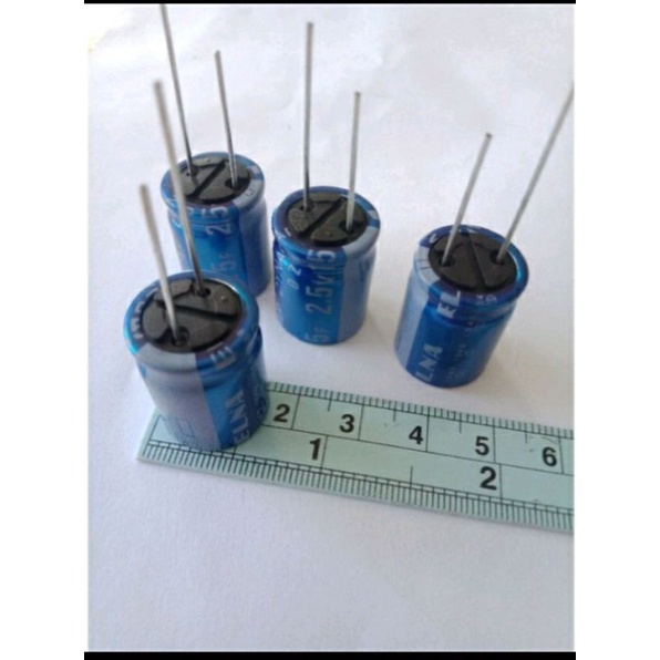 CAPACITOR 15F 2.5V(15ล้านไมโคร) Super Capacitor elna สีฟ้า(แพ็ค5ตัว)ซุปเปอร์แคป 16x21mm แท้ใหม่แกะกล