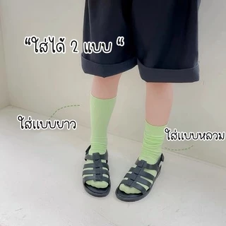 PRETTY BABY ถุงเท้า ผ้าร่องไม่หนาสไตล์เด็กเกาหลี (124)