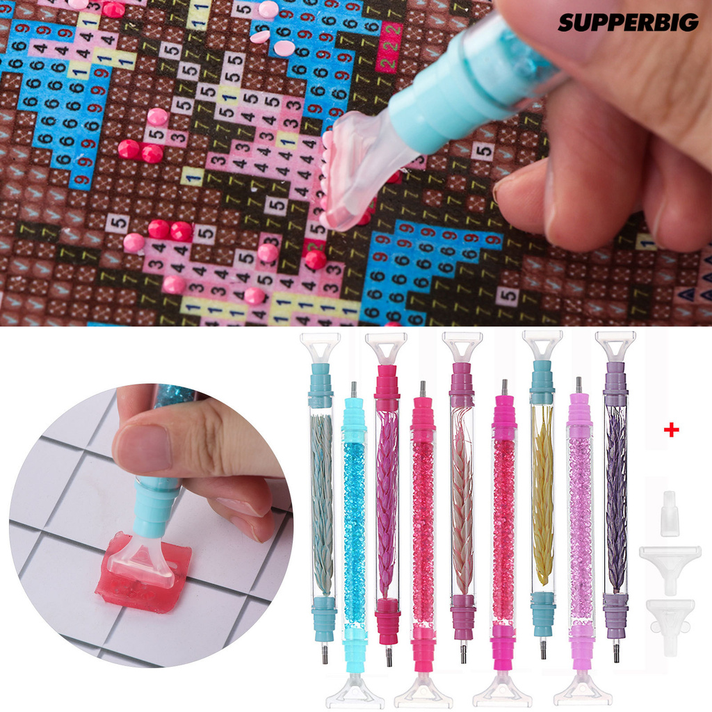 SUPPER  Luminous Drill Elbow Pen Cross Stitch Nail Art Diamond Painting DIY Tools Kit