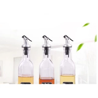 จุกรินเหล้า สแตนเลส จุกรินน้ำมัน พัวเรอร์ ไซรัป น้ำหวาน รินคล็อกเทล สีดำ,สีเงิน