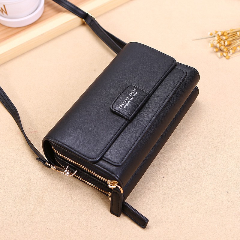 9060กระเป๋าสะพายข้าง Forever Youngพร้อมส่ง กระเป๋าสตาง์ใบยาวผู้หญิง สะพายไหล่ แฟชั่น สไตล์เกาหลี มีหลายสี ใส่โทรศัพท์