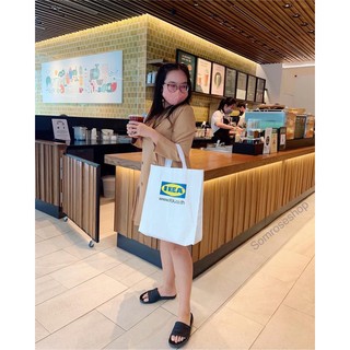 MADday-IKEA (ของแท้) กระเป๋าช๊อปปิ๊ง IKEA KLAMBY ถุงอิเกียสีขาว ถุงอิเกีย