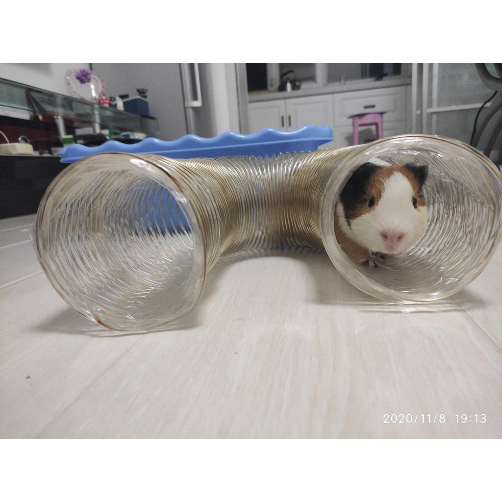 Pet tunnel telescopic channel flat high rabbit guinea pig ferret ...
