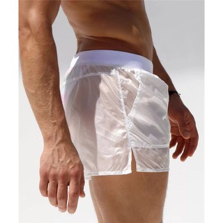 กางเกงขาสั้นชาย แบบซีทรูเอวยางยืด see thru men shorts