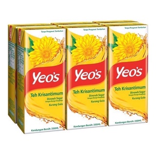 Yeo’s น้ำเก็กฮวย​ 250g แพ็ค6กล่อง น้ำเก๊กฮวย สดชื่น น้ำลิ่นจี่ น้ำฟัก ตรา YEOS(ยอ) นำเข้าจากมาเลเซีย น้ำผลไม้ น้ำผัก