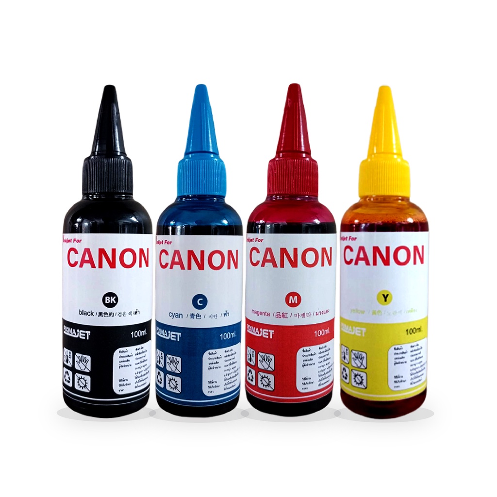 หมึกเติมเทียบเท่า Pixmajet สำหรับเครื่องพิมพ์อิงค์เจ็ท Refill Inkjet for Canon All Series ขนาด 100 ML