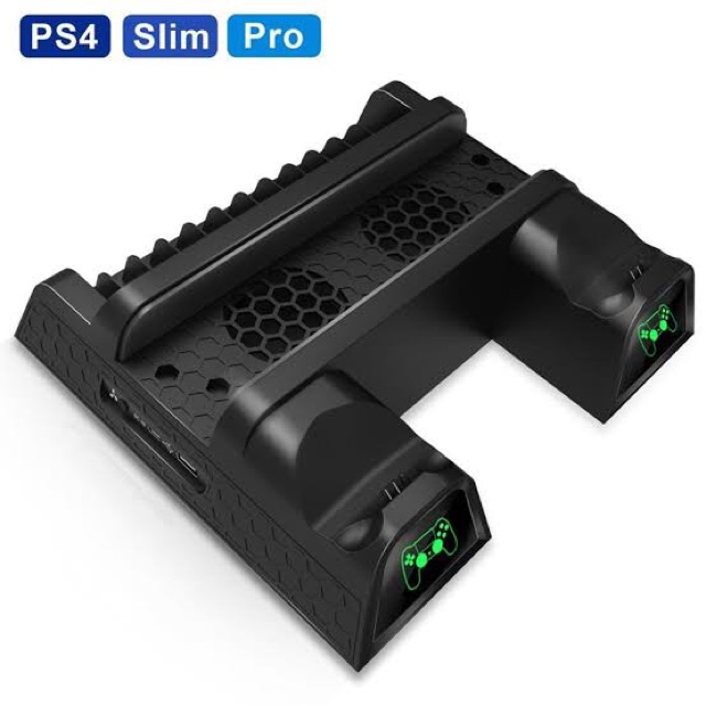 Dobe ขาตั้งเครื่อง Ps4 Pro/Slim มีไฟบอกสถานะการชาร์จจอย (Stand for Ps.4)(ขาตั้ง ps4 3 in 1)(ขาตั้งPS4)(PS4 Stand)