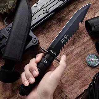 มีดตรง มีดพกพา HUNTING KNIFE 28CM  ไม่เป็นสนิมง่าย มีความแข็งสูง คม ใช้งานดี สวยงาม ใช้สำหรับกลางแจ้ง/ในบ้าน/ปอกผลไม้