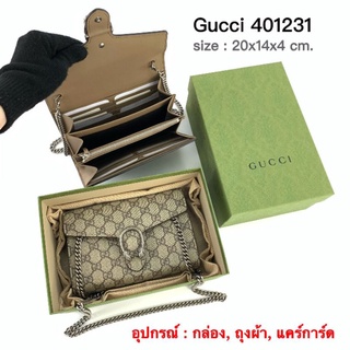 (พร้อมส่ง)*New*Gucci Dionysus GG Supreme chain wallet