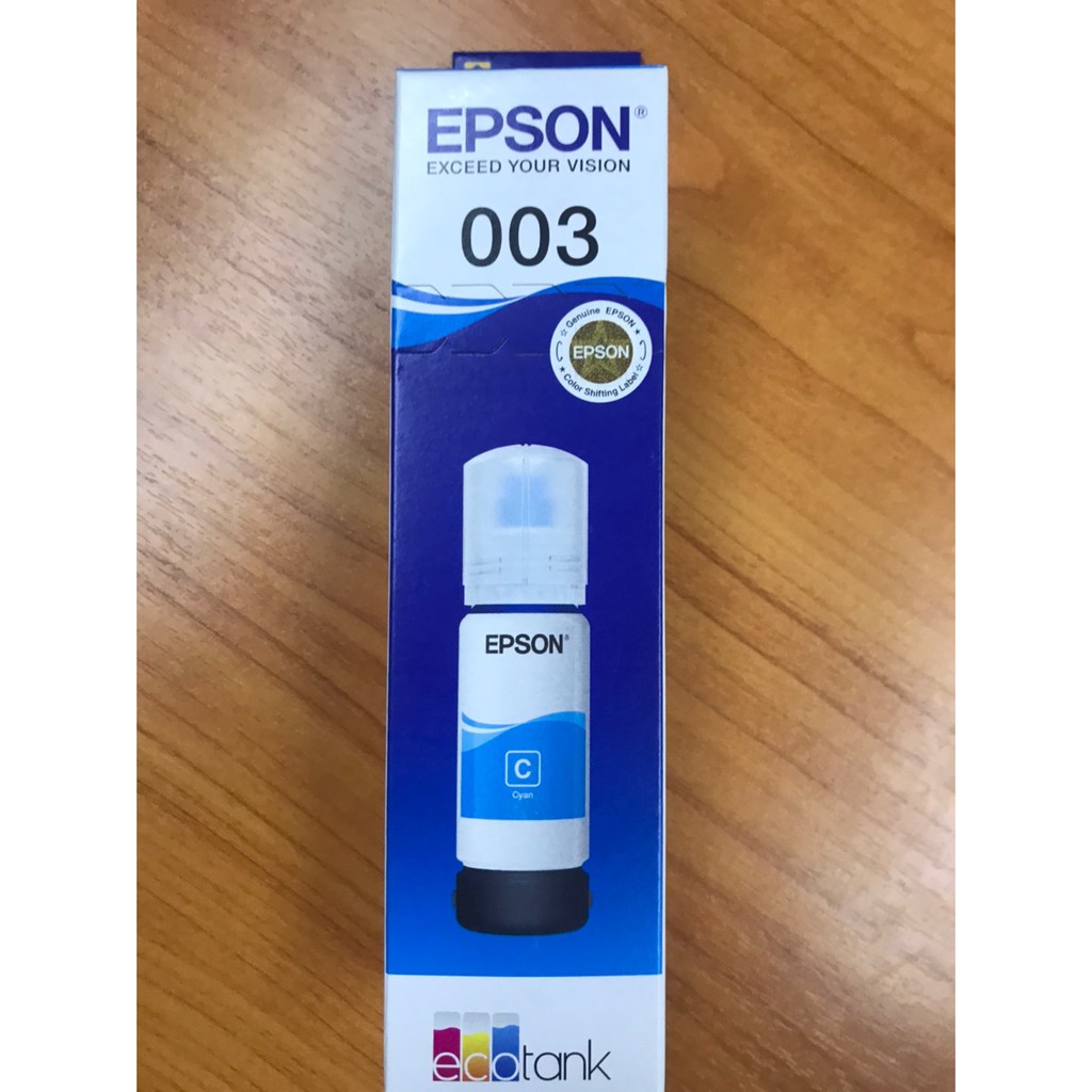 หมึกแท้ EPSON 003  C   หมึกเติมสำหรับ EPSON L3110/3150   สีฟ้า  (มีกล่อง)