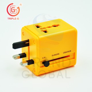 Universal Adapter all in One ปลั๊กไฟ Dual USB ปลั๊กแปลง ทั่วโลก US/UK/EU/AU