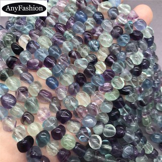 Colorful Fluorite Beads ที่มีสีสัน FLuorite ลูกปัดหินธรรมชาติหลวมผิดปกติกรวด DIY เครื่องประดับ