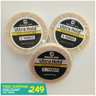 1 ม้วน 3 หลา Ultra Hold White Walker tape เทปกาวสองหน้า สําหรับเทปวิกผมลูกไม้ สําหรับผมหยักศก