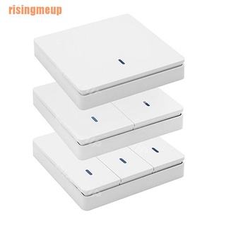 Risingmeup(~) 433MHz RF สวิตช์รีโมตคอนโทรลไร้สาย 86 ประเภท แผงสวิตช์ติดผนัง