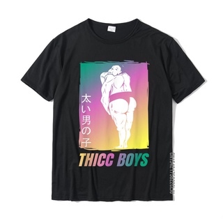 เสื้อยืด ผ้าฝ้าย พิมพ์ลายอนิเมะ Thicc Boys Squad Sumo สําหรับผู้ชายS-5XL