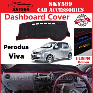 Perodua Viva แผ่นแดชบอร์ด กันลื่น คุณภาพสูง