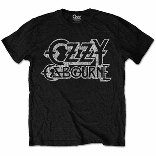 เสื้อยืดแขนสั้น พิมพ์ลายโลโก้ Ozzy Osbourne สไตล์วินเทจ แฟชั่นสําหรับผู้ชาย