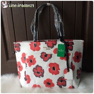 KATE SPADE New York Hyde Lane Poppies Riley Rose Tote Bag