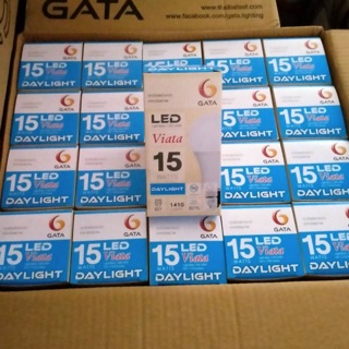 หลอดไฟLED 15w GATA ขั้วE27 ขายยกลัง20หลอด  แสง Daylight