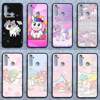 เคส Realme 5 / 5i / 5s / 6i / C3 ใช้เคสเดียวกัน ลายม้ายูนิคอร์น ขอบนิ่มหลังแข็ง เคสมือถือ เคส Caseเคส TPU ขอบนิ่มหลังแข็