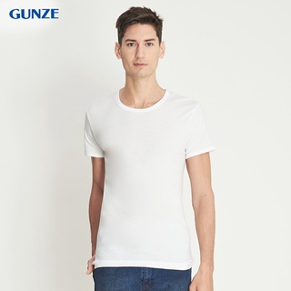 GUNZE เสื้อยืดผู้ชาย แขนสั้น คอกลม รุ่น GS1641 สีขาว