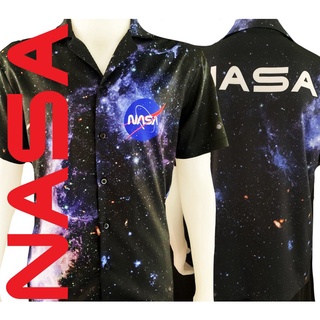 เสื้อฮาวายลายNASA ผ้านุ่มลื่นใส่สบาย