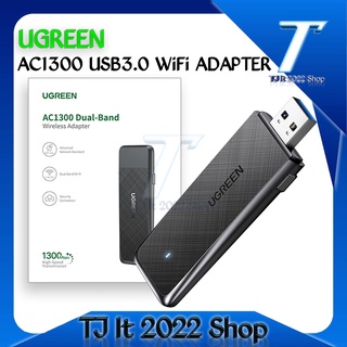 UGREEN อะแดปเตอร์ WiFi USB3.0 AC1300Mbps 5.8G และ2.4G Dual-Band USB WiFi สำหรับ PC เดสก์ท็อปแล็ปท็อป WiFi เสาอากาศ USB