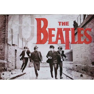 โปสเตอร์ The Beatles เดอะ บีเทิลส์ วง ดนตรี ร็อกแอนด์โรล รูป ภาพ ติดผนัง สวยๆ poster 34.5x23.5นิ้ว(88 60 ซม.โดยประมาณ)