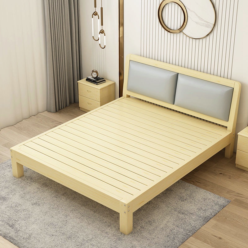 [พร้อมส่ง] เตียงไม้เนื้อแข็ง เตียงไม้ถูกๆ แบบพาเลท มี3ขนาด 3.5ฟุต 5ฟุต 6ฟุตไม้คุณภาพดี bed
