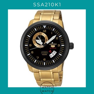 Seiko Mens Watch SSA210K1 SSA210K SSA210 Automatic 24 Jewels Date Gold Tone Stainless Steel