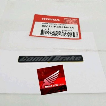 MARK STICKER LABEL STICKER โลโก้ COMBI BRAKE 75MM 7.5CM BLACK GREY BLACK GREY BLACK GREY ORIGINAL HO