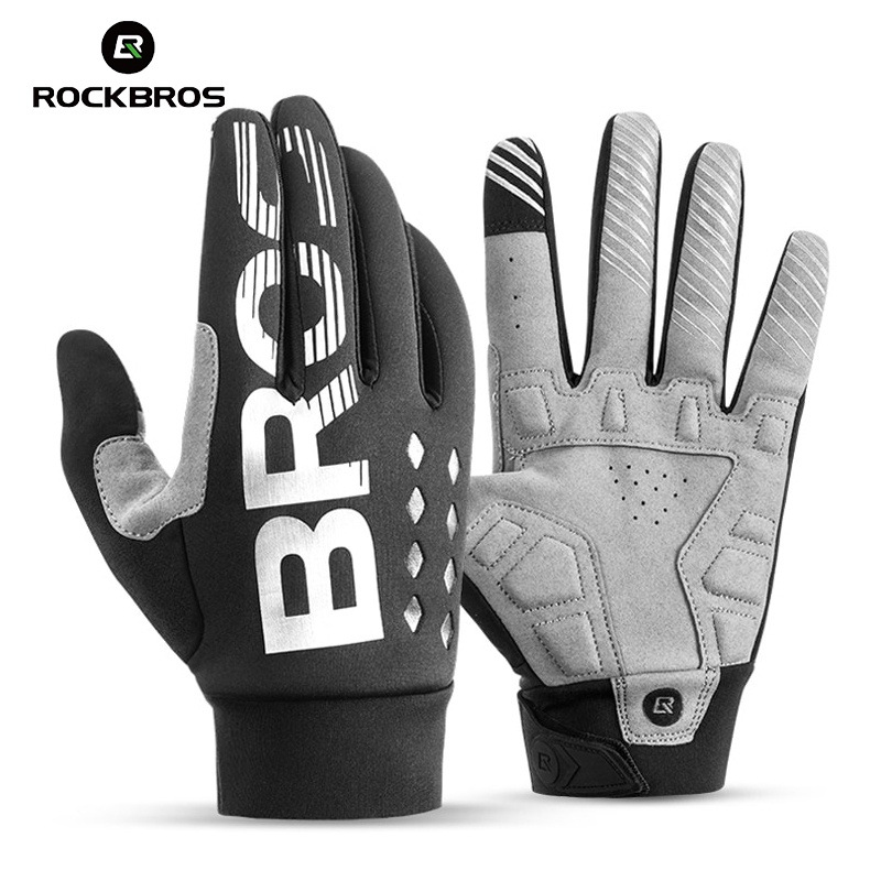 ROCKBROS ถุงมือขี่จักรยานกันกระแทกกันลมกันลมระบายอากาศสําหรับผู้ชายและผู้หญิง Mtb