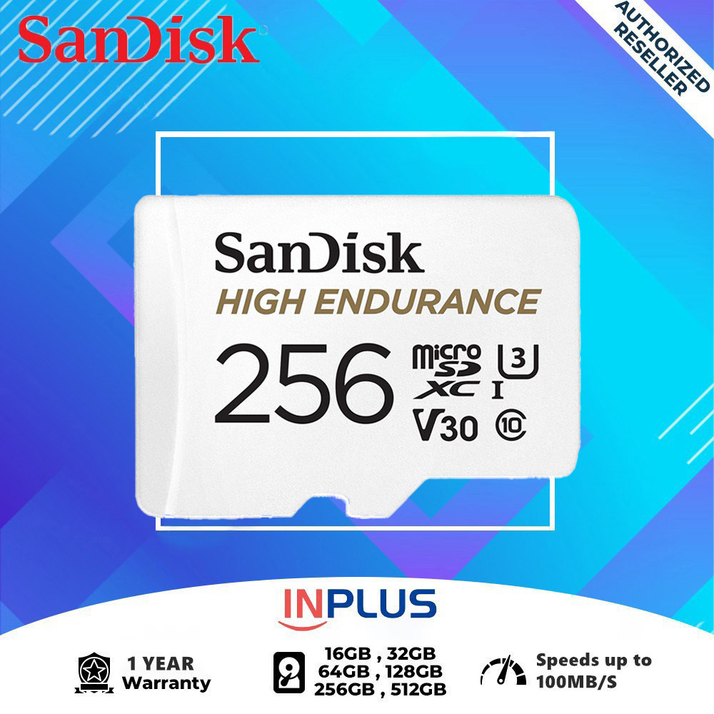 SanDisk High Endurance Video Monitoring Micro SD Memory Card For Dash Cams/CCTV 512GB / 256GB / 128G
