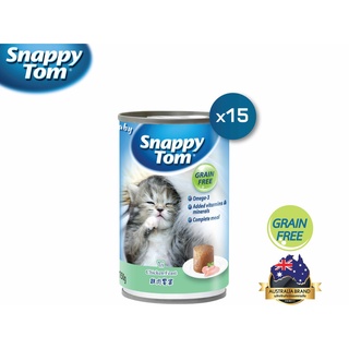 สแนปปี้ทอม อาหารลูกแมวขนาด 150 กรัม สูตรไก่ x15 กป. (Snappy Tom CAT FOOD 150 g. Chicken x15 cans)