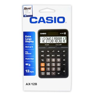 Casioเครื่องคิดเลขสีดำ AX-12B