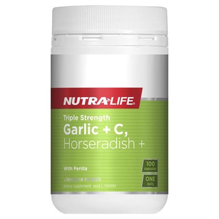 Nutra-Life สูตร Triple Strength Garlic + C + Horseradish