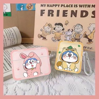 เคสหูฟังบลูทูธไร้สาย ซิลิโคนนิ่ม ป้องกัน ลายโดราเอมอน สําหรับ airpods 3 2 1 Pro2