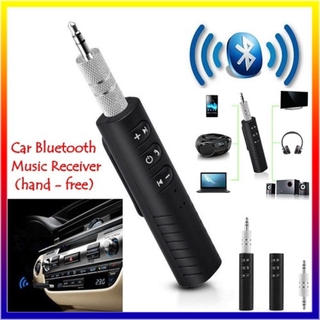 Bluetooth Receiver ตัวรับสัญญาณบลูทูธแบบพกพา Car Bluetooth AUX 3.5mm Music Receiver (hand - free) สีดำ