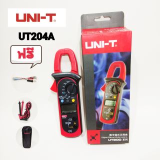 UNI-T UT204A แคมป์มิเตอร์วัดไฟดิจิตอล Digital Clamp Multimeter AC/DC Voltage AC/DC 40A ~ 600A วัดอุณหภูมิได้