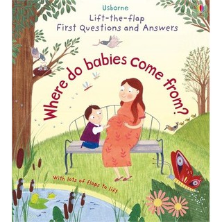 DKTODAY หนังสือ USBORNE LIFT-THE-FLAP FIRST Q&amp;A WHERE DO BABIES COME FROM?