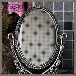 Makeup Mirror ขนาดใหญ่ European Retro Double -sided Flip Mirror Dressing Dressing