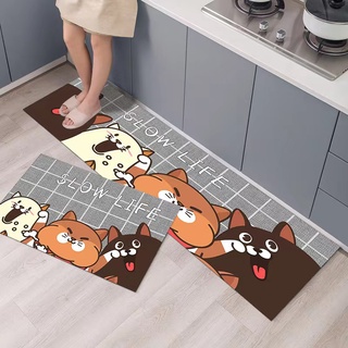 พรมเช็ดเท้า พรมปูพื้น ลายน่ารัก ซับน้ำได้ดี ด้านล่างเป็นยางก…