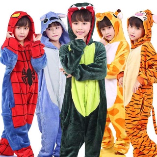 Kigurumi ชุดนอนจั๊มสูท คอสเพลย์ การ์ตูนไดโนเสาร์ สไปเดอร์แมน สําหรับเด็กผู้ชาย และเด็กผู้หญิง 2022