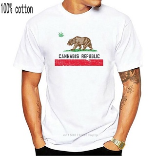 เสื้อยืดลําลอง แขนสั้น พิมพ์ลาย California Republic Weed แฟชั่นฤดูร้อน สําหรับผู้ชาย 2022