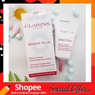 (ของแท้100% /ฉลากไทย) เซรั่ม Clarins BRIGHT PLUS Serum intensif eclaircissant anti-taches 3ml.